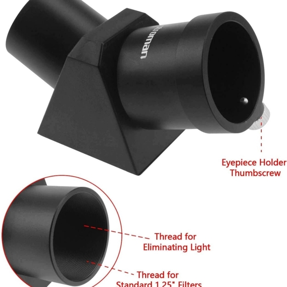 1.25 inch 45° digital prism optical prism inside rather than a mirror (23) - Picture 2 of 11